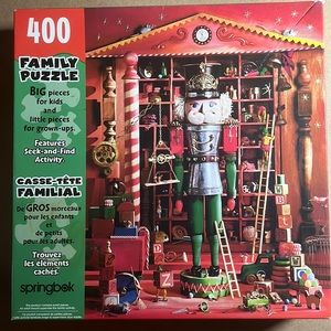 🧩 400 large piece Springbok Family Puzzle with Seek and Find challenge.